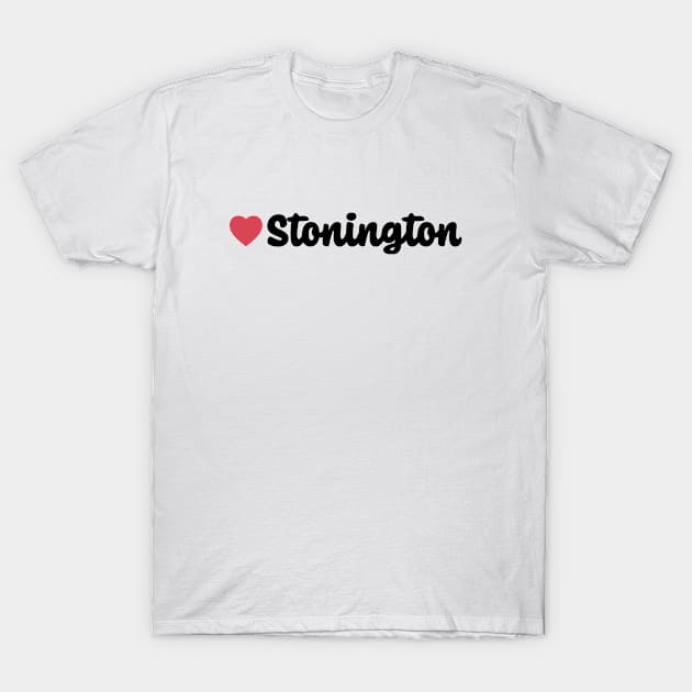 Stonington Heart Script T-Shirt by modeoftravel